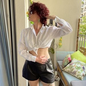 Vintage Italian tied crop top! One of a kind!